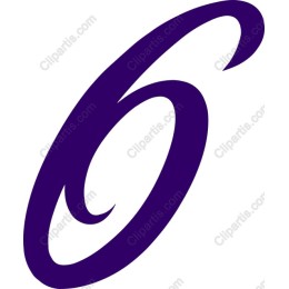 Elegant Purple Number 6