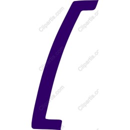  Curved Line in Vibrant Purple