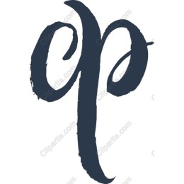 Elegant Artistic Letter P