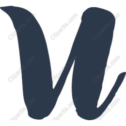 Elegant Hand-Drawn Letter 'W'