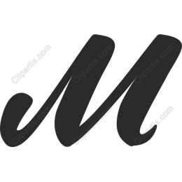 Stylish Script Letter M