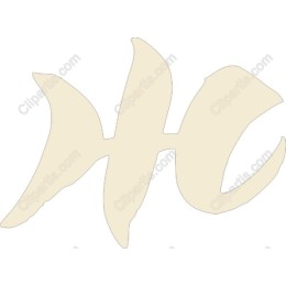 Handwritten Style Initial Letter H