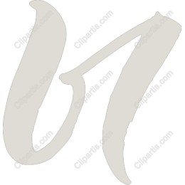 Elegant Handwritten Letter U