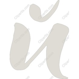 Elegant Letter i Clipart