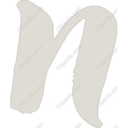 Elegant Letter N Brushstroke