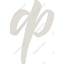 Elegant Hand-Drawn p Brushstroke