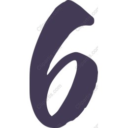 Modern Number 6 Clipart