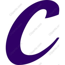 Elegant Purple Letter C