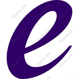 Elegant Purple Letter e