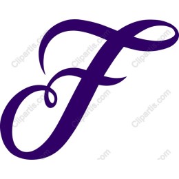 Elegant Script Letter F
