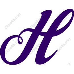 Elegant Purple Letter H