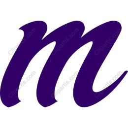 Elegant Purple Letter M