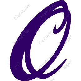 Elegant Stylized Letter C in Purple