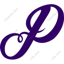 Elegant Letter P in Purple
