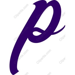 Purple Letter P Elegant