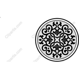 Elegant Black and White Circular Pattern