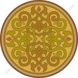 Ornate Earthy Circular Pattern
