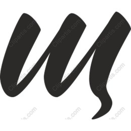 Handwritten Style Letter M