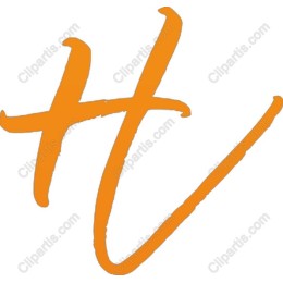 Dynamic Orange H Letter