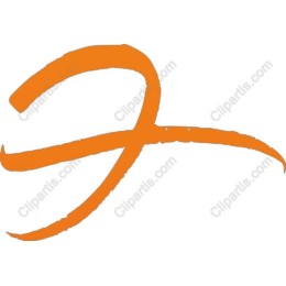 Elegant Orange Brush Stroke