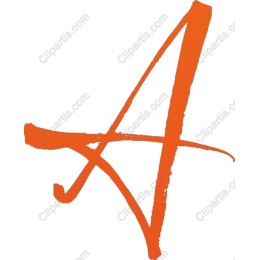 Expressive Orange Letter A