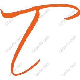 Stylized Orange Letter T