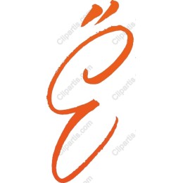 Elegant Orange Brushstroke