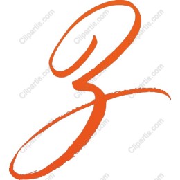 Elegant Stylized Letter Z in Orange