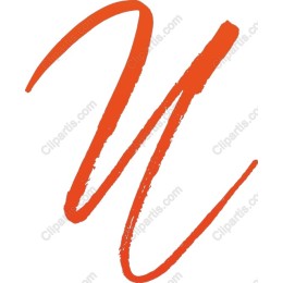 Abstract Orange Brush Stroke