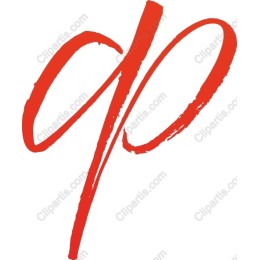 Artistic Red Brushstroke Emblem