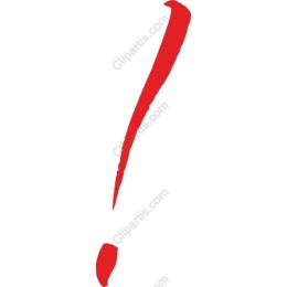 Red Brushstroke Exclamation Mark