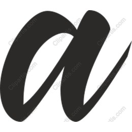 Stylish Script Letter A