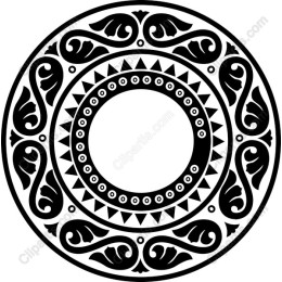 Elegant Black and White Circular Pattern