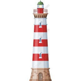 Classic Red and White Lighthouse