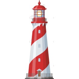 Red and White Lighthouse