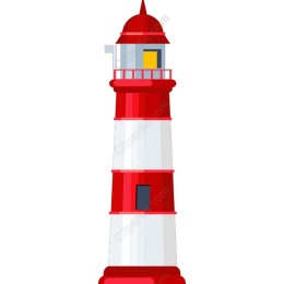 Red and White Lighthouse