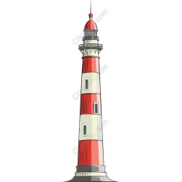 Classic Red and Cream Lighthouse