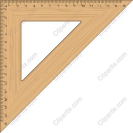 Wooden Triangle Ruler