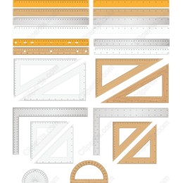 Measuring Tools Bundle - Rulers, Protractors & Scales
