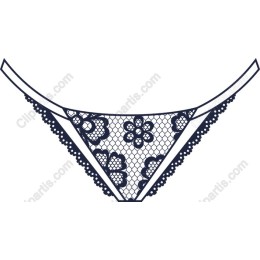 Delicate Floral Lace Thong