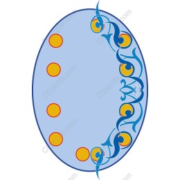 Exquisite Decorative Floral Oval