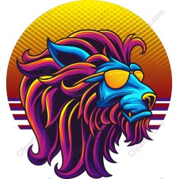 Vibrant Lion Head