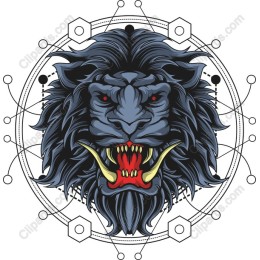 Ferocious Lion Head