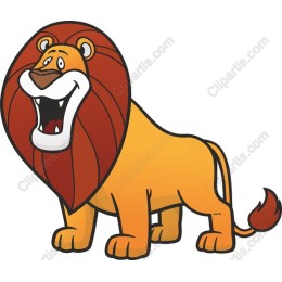 Cheerful Cartoon Lion