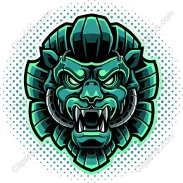 Fierce Lion Face