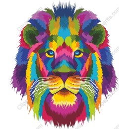 Vibrant Lion Head