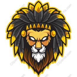 Tribal Lion with Headdress