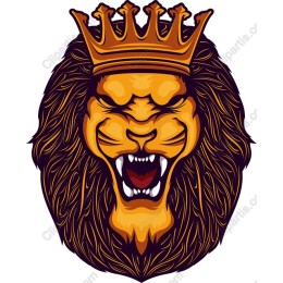 Crowned Roaring Lion Head