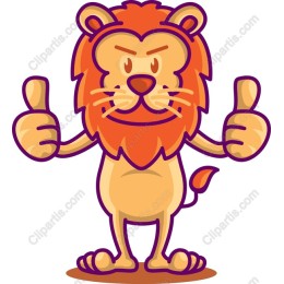 Cheerful Cartoon Lion