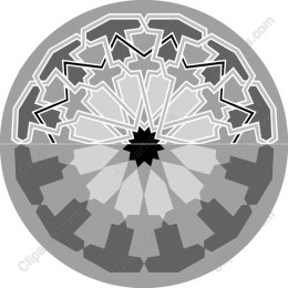 Mandala Elegance: Geometricwork in Black and Gray
